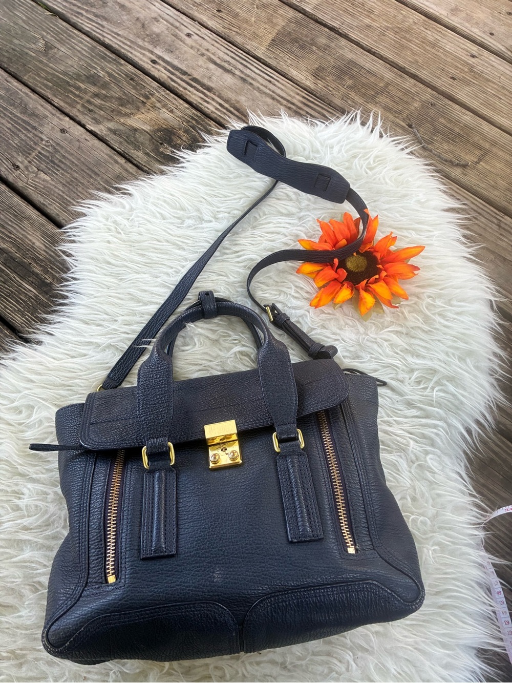 🌺HP🌺3:1 Phillip Lim 💯 authentic Structured Leather Satchel Handbag🌺